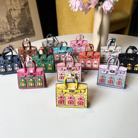 PU House mini bags for airpods lipsticks jewelry accessory