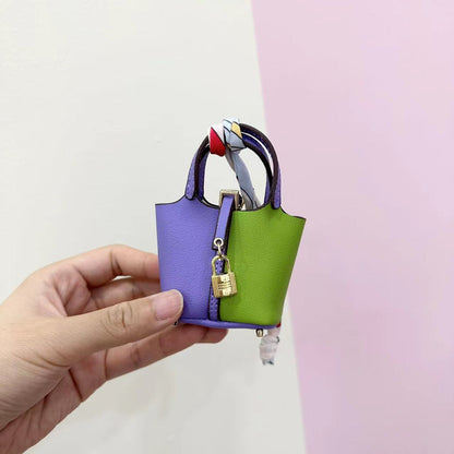 PU Bucket mini bags for airpods lipsticks jewelry accessory