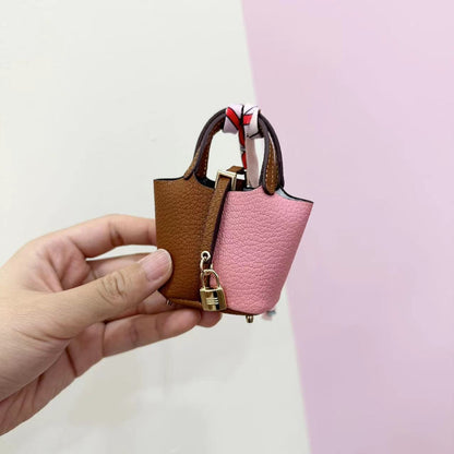 PU Bucket mini bags for airpods lipsticks jewelry accessory