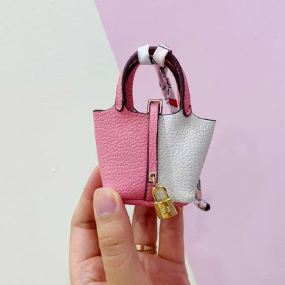 PU Bucket mini bags for airpods lipsticks jewelry accessory