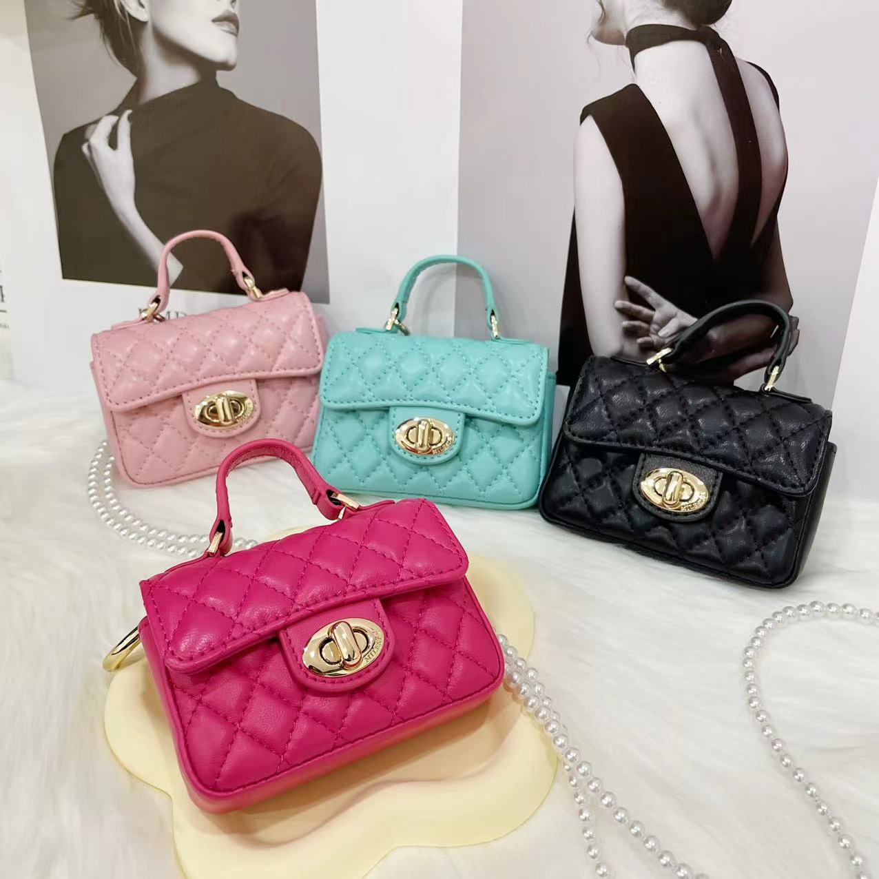 Real leather CC Style mini bags (can hold cards, car keys, lipsticks..)