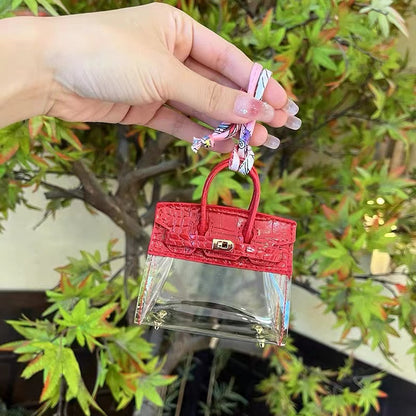 PU clear BK mini bags for airpods lipsticks jewelry accessory