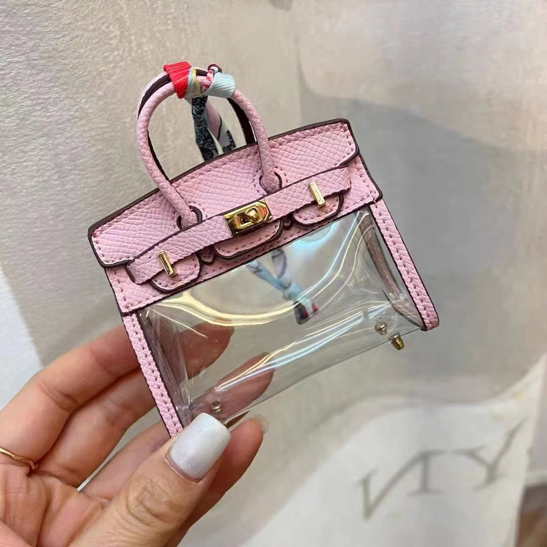 PU clear BK mini bags for airpods lipsticks jewelry accessory