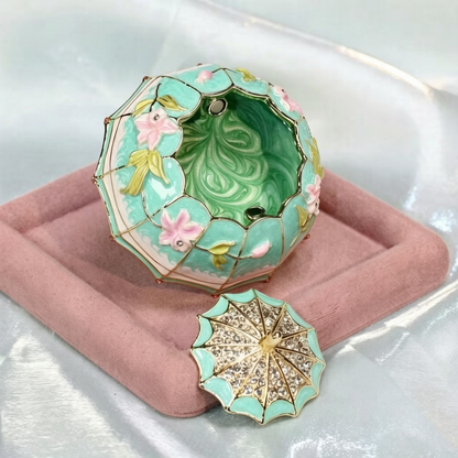 Metal Enamel Jewelry Box, Umbrella Ornament, Creative Home Decor Storage Box, Ring Box, Light Luxury Handicraft