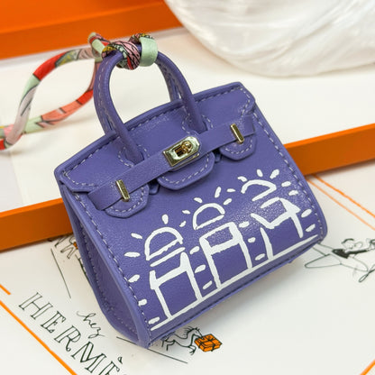 New hand painting mini bag house bag, pendant small bag cute bag ,pendant headphone bag ,Lipstick holder.